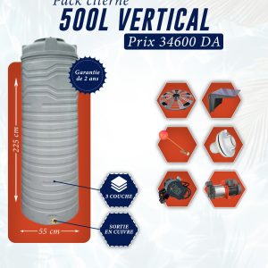 Pack citerne 500L- pompe silencieuse