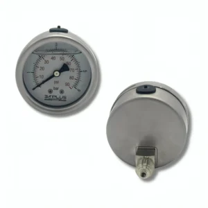 Manomètre coudé glycérine 10 bar pour chauffage, hydraulique et industrie