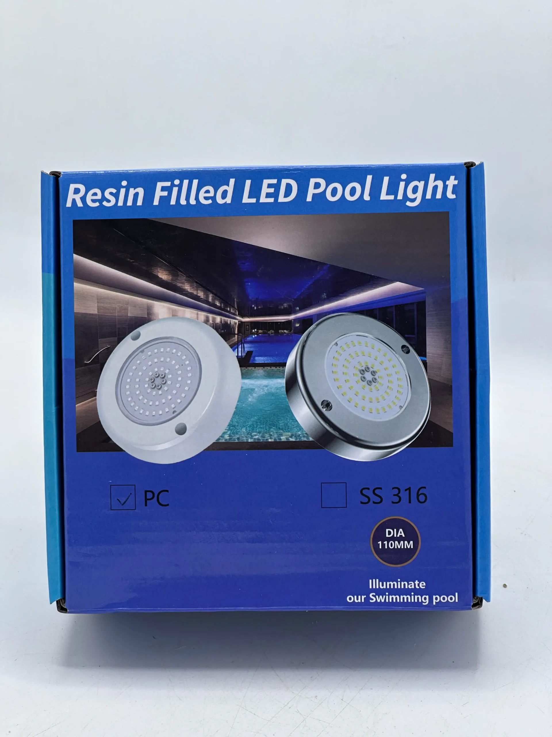 Détail technique du spot piscine LED 6W