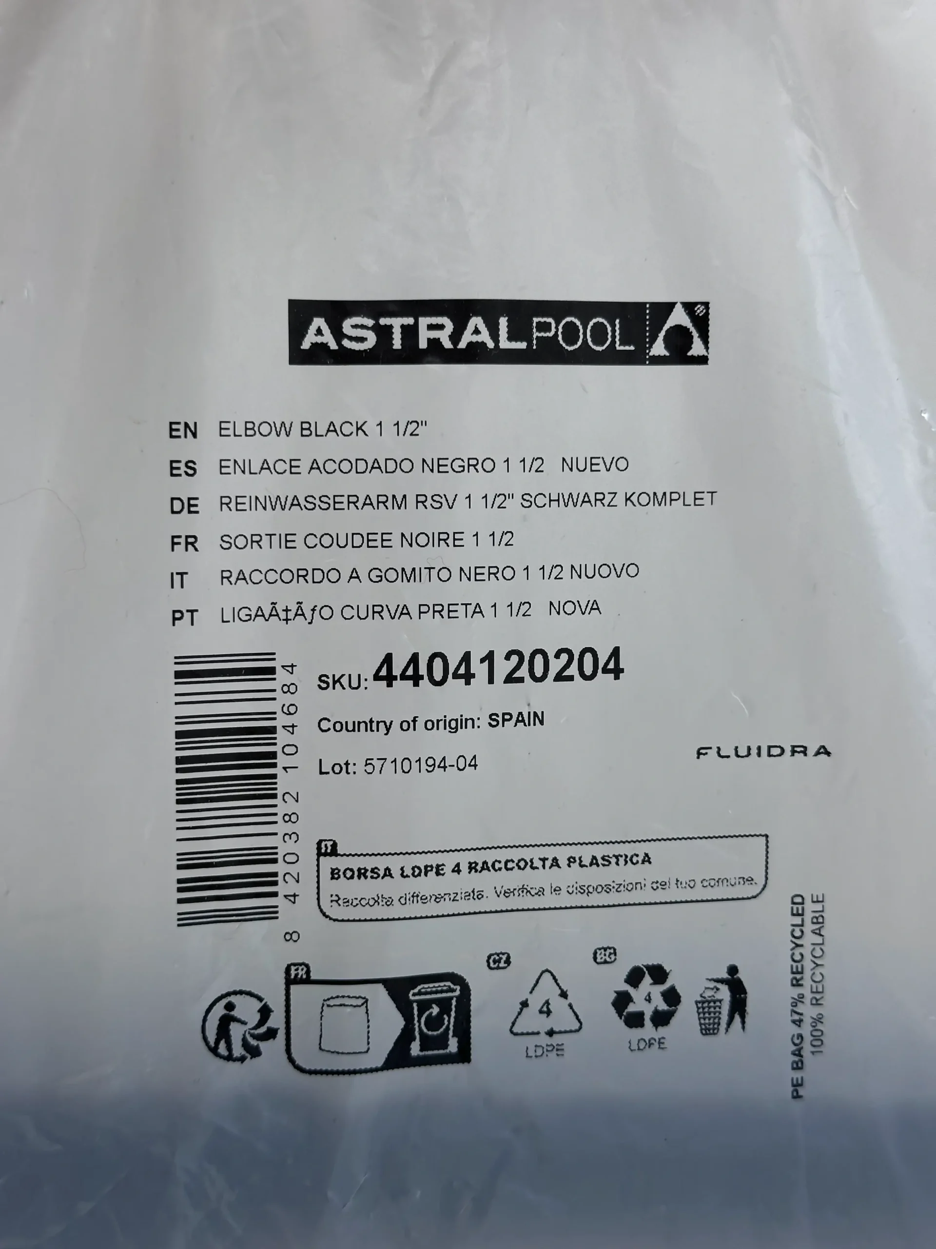 Exemple d'installation de raccord sur un filtre de piscine
