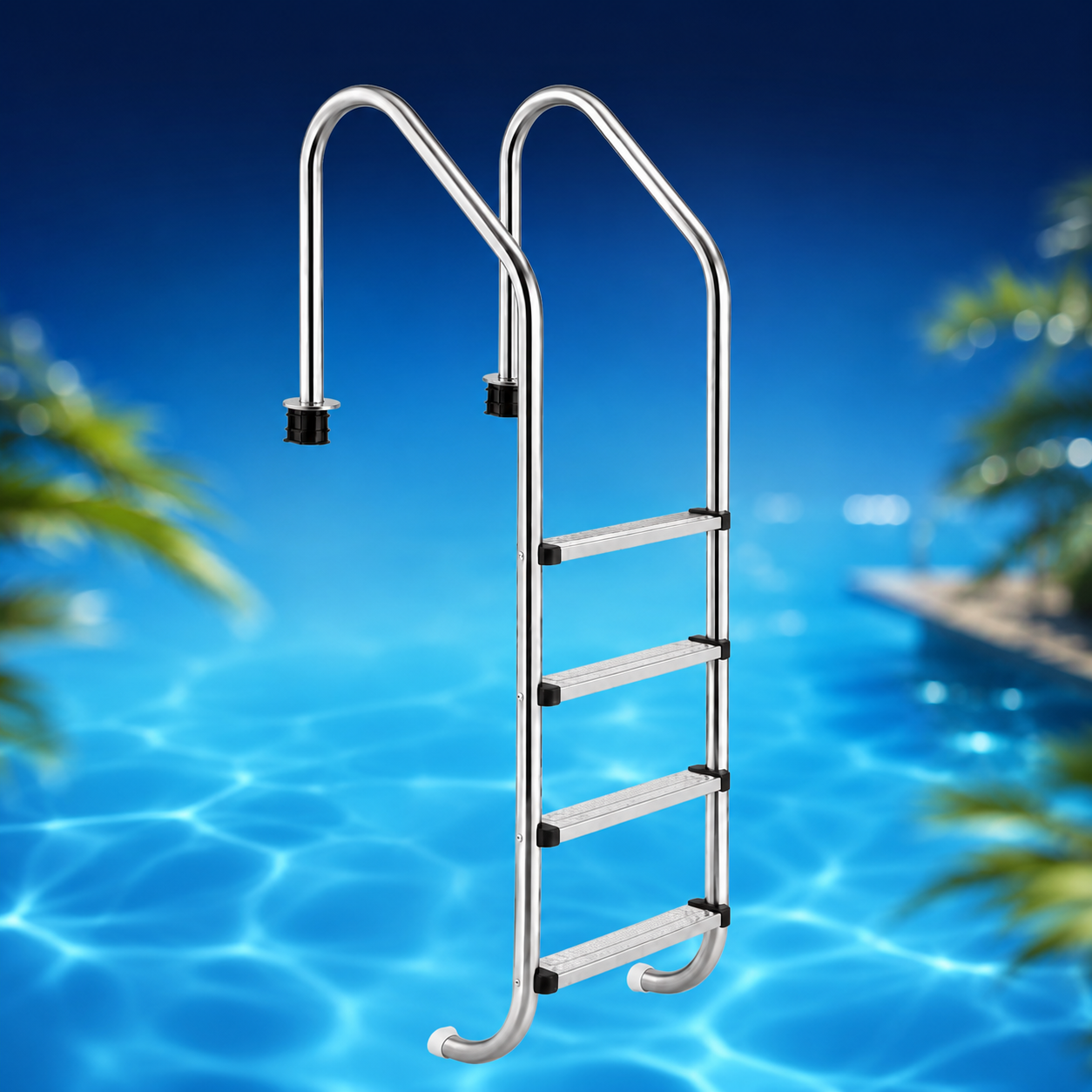 Échelle de Débordement 4 Marches en Inox pour Piscine – Image 2