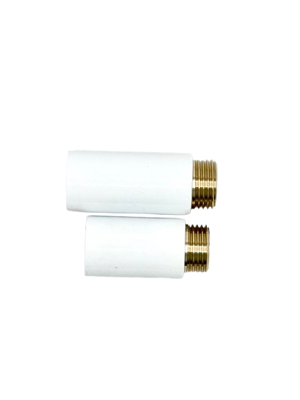 Raccord mixte 15/21 blanc pour plomberie et chauffage