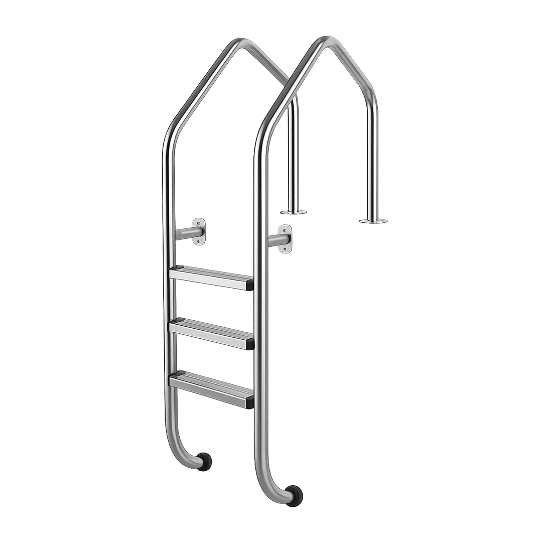 Échelle de débordement 3 marches en inox pour piscine