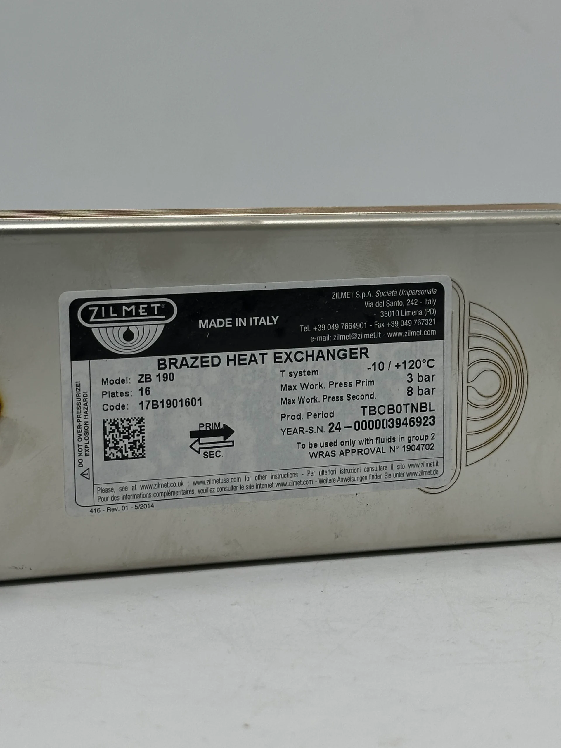 Échangeur sanitaire Ferroli 16 plaques – Image 2