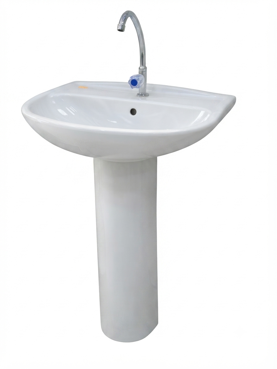 Lavabo en Céramique avec Pied Bahia CL367 – Image 2